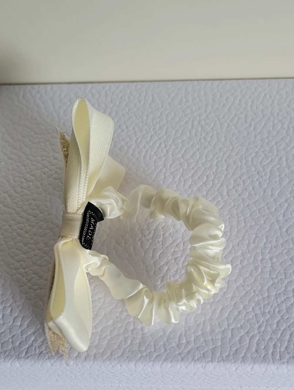 CHANEL Cream Ribbon Hair Clip and Bow Bobby Set